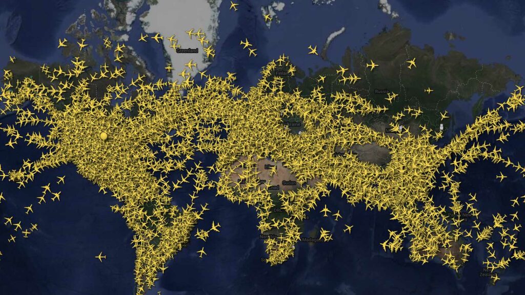 Nya historiska flygrekordet: Över 20 000 flyg är i luften